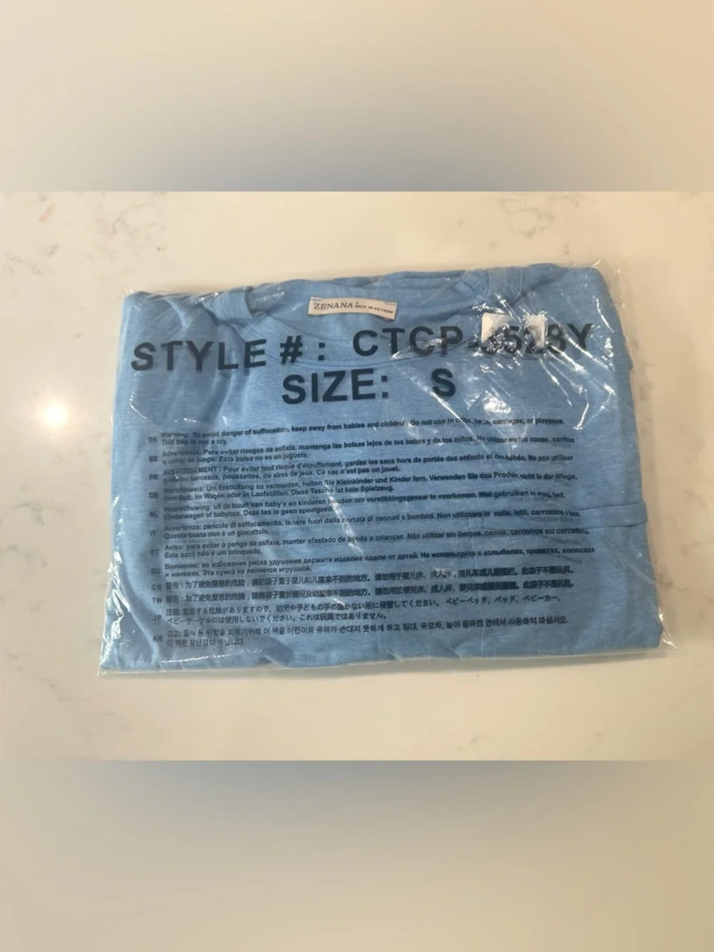 ZENANA EXPOSED SEAM SET - CORNFLOWER BLUE Casual Lounge Tee & Shorts Set - Picture 9 of 12